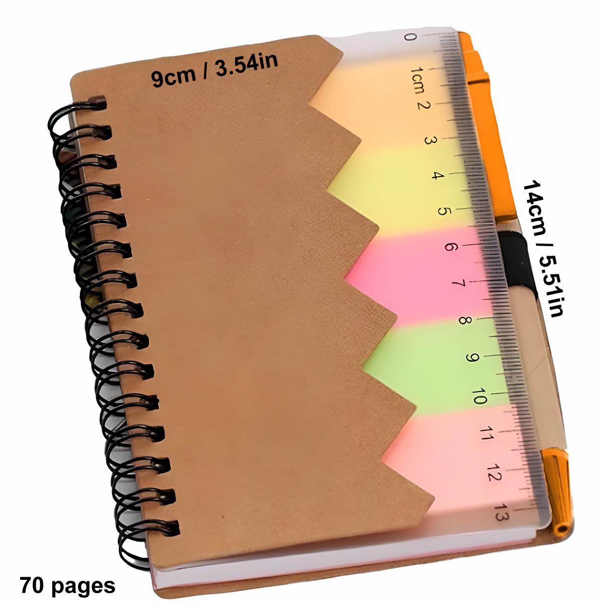 KX-409 - Eco-Friendly Pocket Complete Set Notebook with Ruler