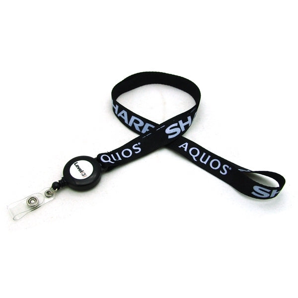PLYD-RR - Polyester Silkscreen Lanyard with Retractable Reel