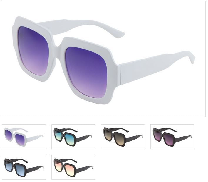 FF-P6254-OC - Square Sunglasses with Oceanic Color Lens