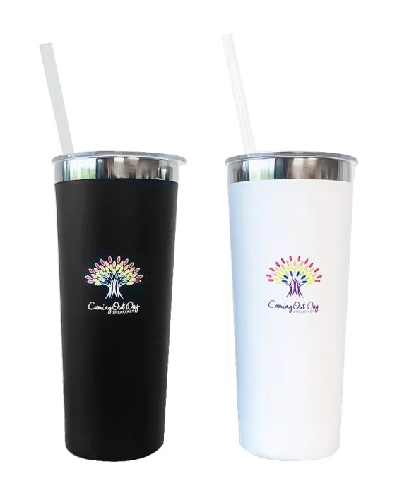 VPS-04027 - 22oz Designed SS Double Wall Straw Tumbler