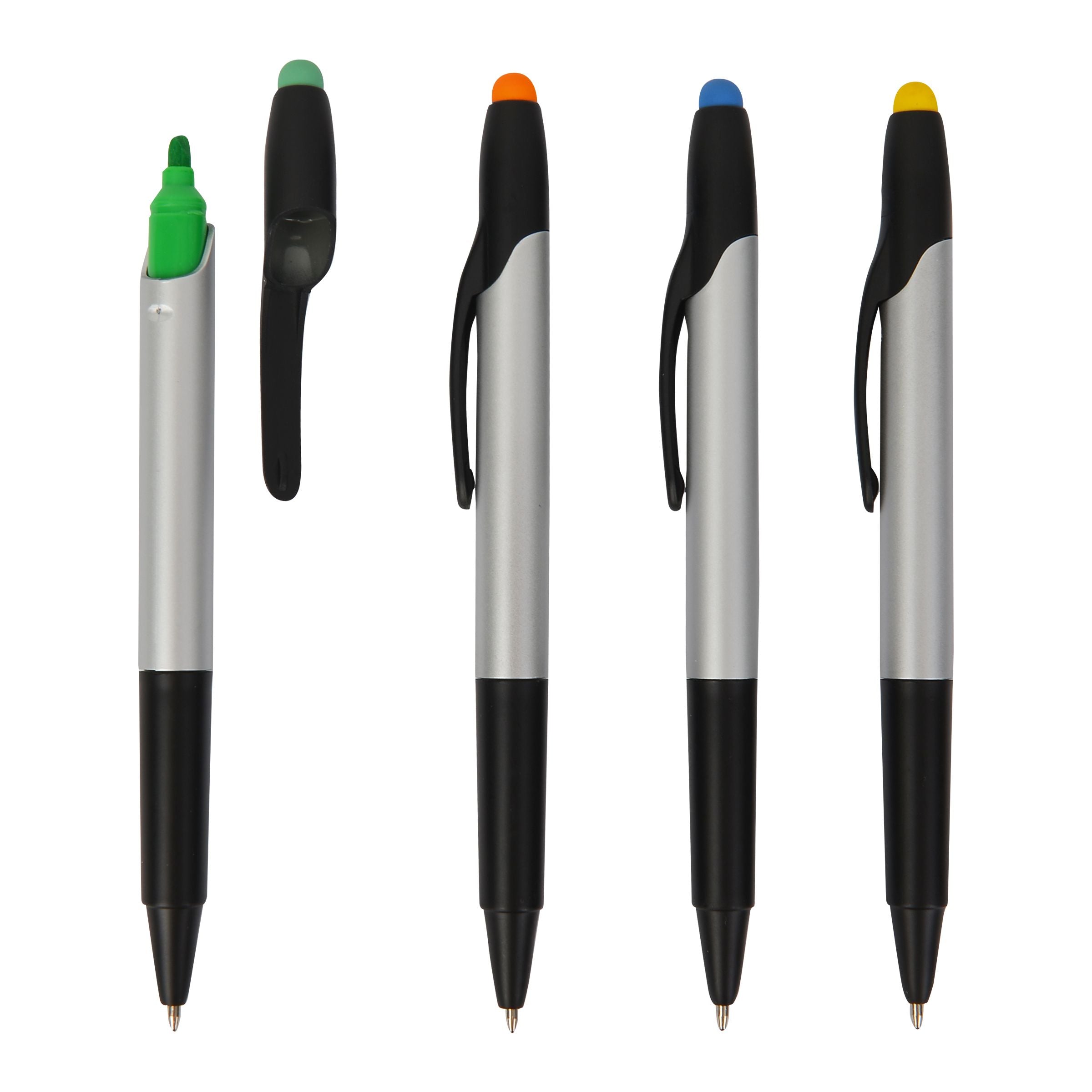 VPS-60009 - Highlighter With Ballpoint Pen and Stylus Cap