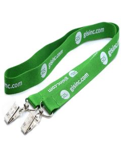 1/2" Screen Printed Recycled Double Ended Attachement Lanyard