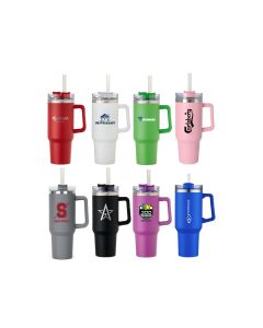 40oz SS Double Wall Vacuum Mug & Straw Lid with Twist Closure