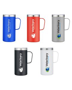 20oz Powder Coated Stainless Steel Vacuum Camp Mug