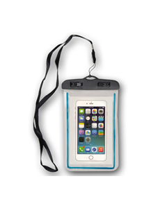 Waterproof Cell Phone Pouch with Lanyard  & Blue Neon Strip