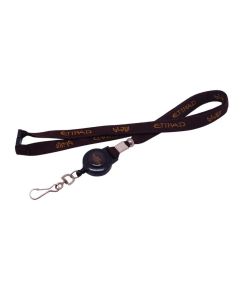 3/8" Woven Lanyard with Retractable Reel