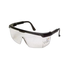 Safety Protective Glasses Anti-Scratch, No Foam Lining, Wraparound Frame, Half-Frame, Black, Black