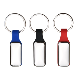 Metal Keychain w/ Silicone Strap