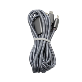 Over 6ft 3 in 1 Micro/TypeC/Lightning braided charging cable