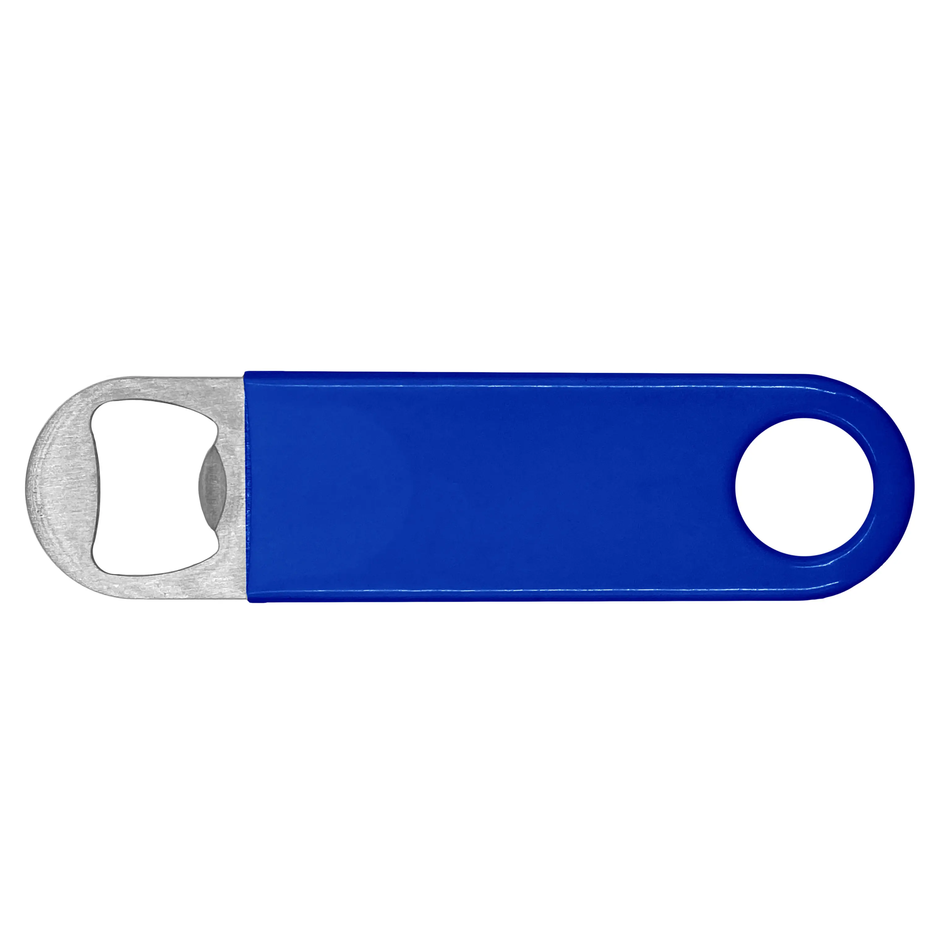 [3459- Blue] Pocket Vinyl Coated Paddle Bottle Opener (Blue)