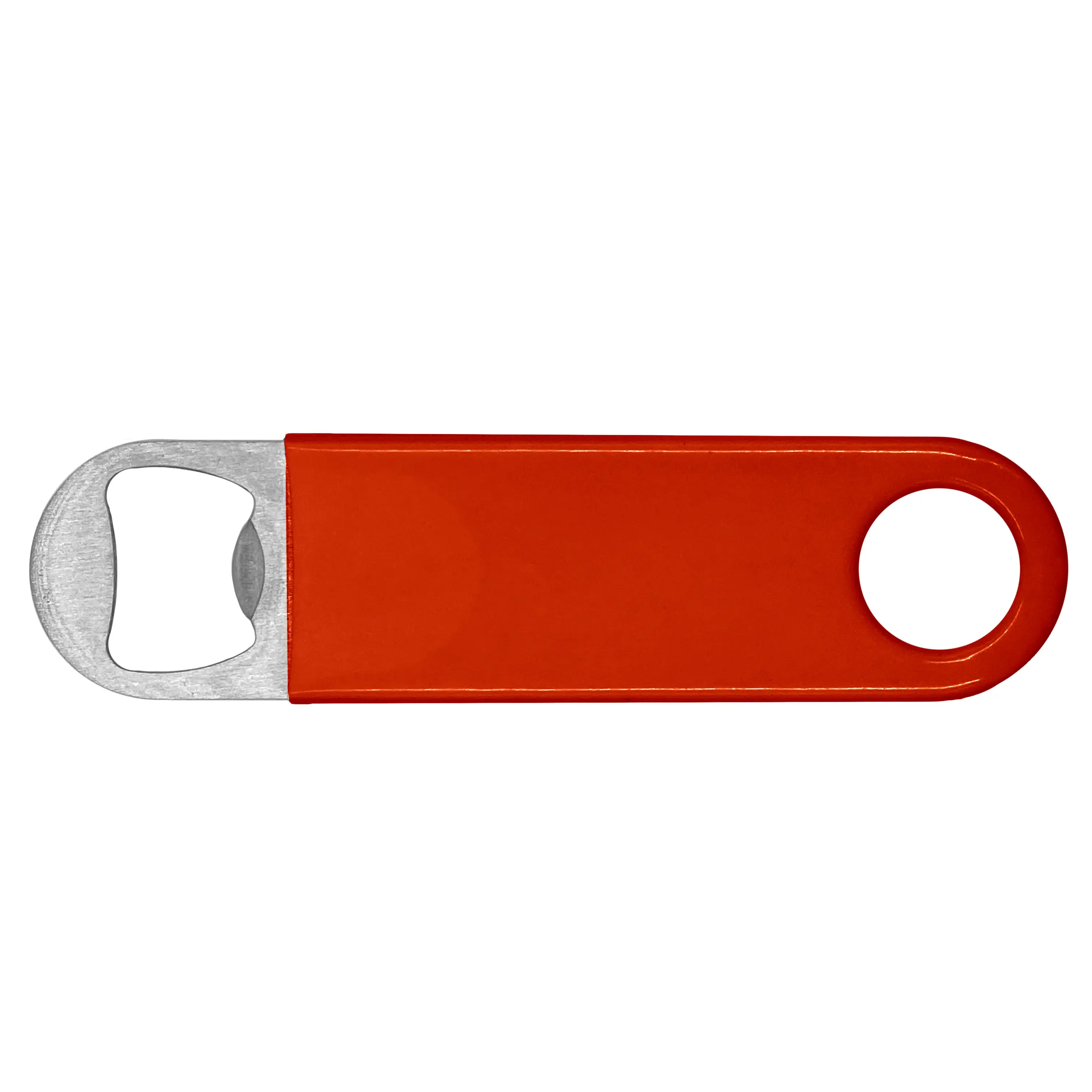 [3459- Red] Pocket Vinyl Coated Paddle Bottle Opener (Red)