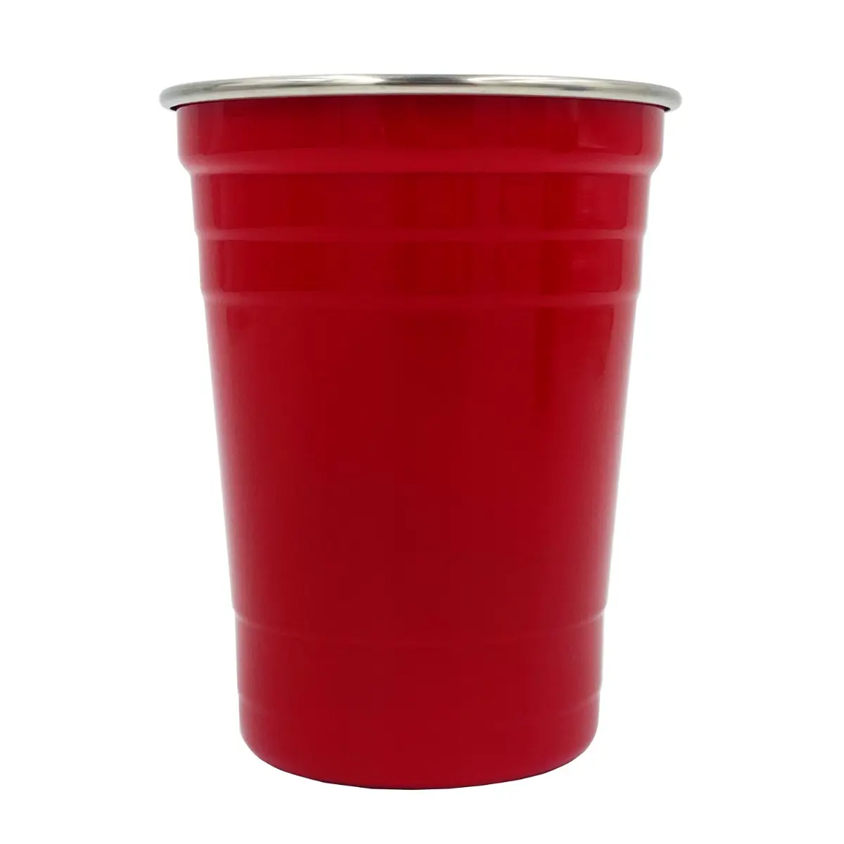 [5035- Red] 16oz Stainless Steel Party Beer Pin Cups (Red)