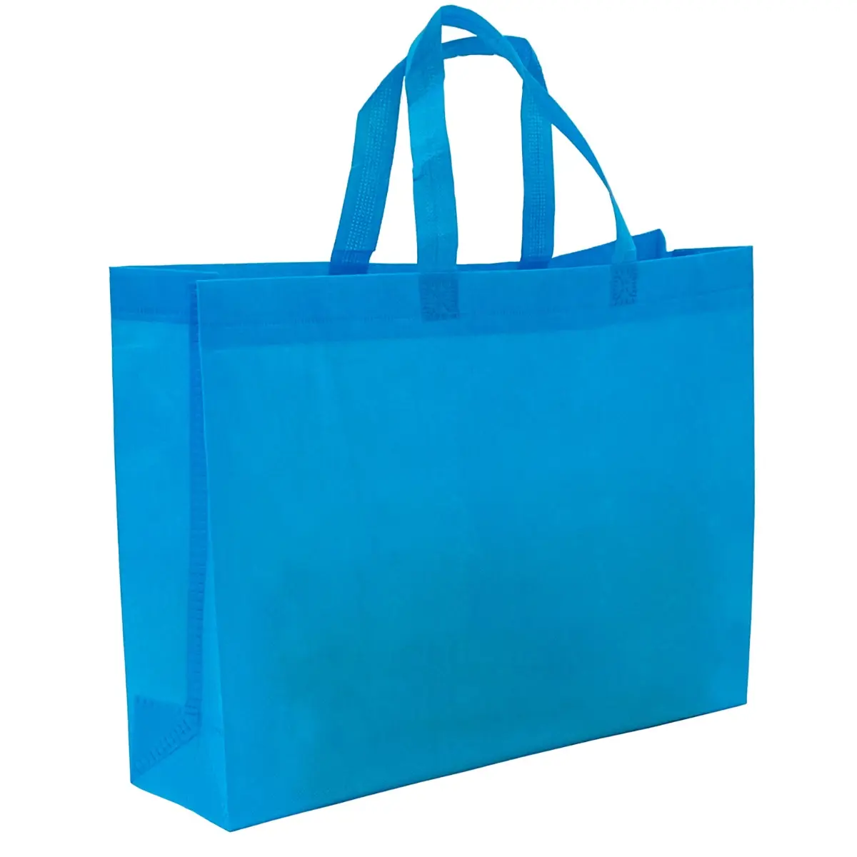 [B800- Blue] Non-Woven Shopping Bag Grocery(15.5 n W x 12in H x 4in D) (Blue)