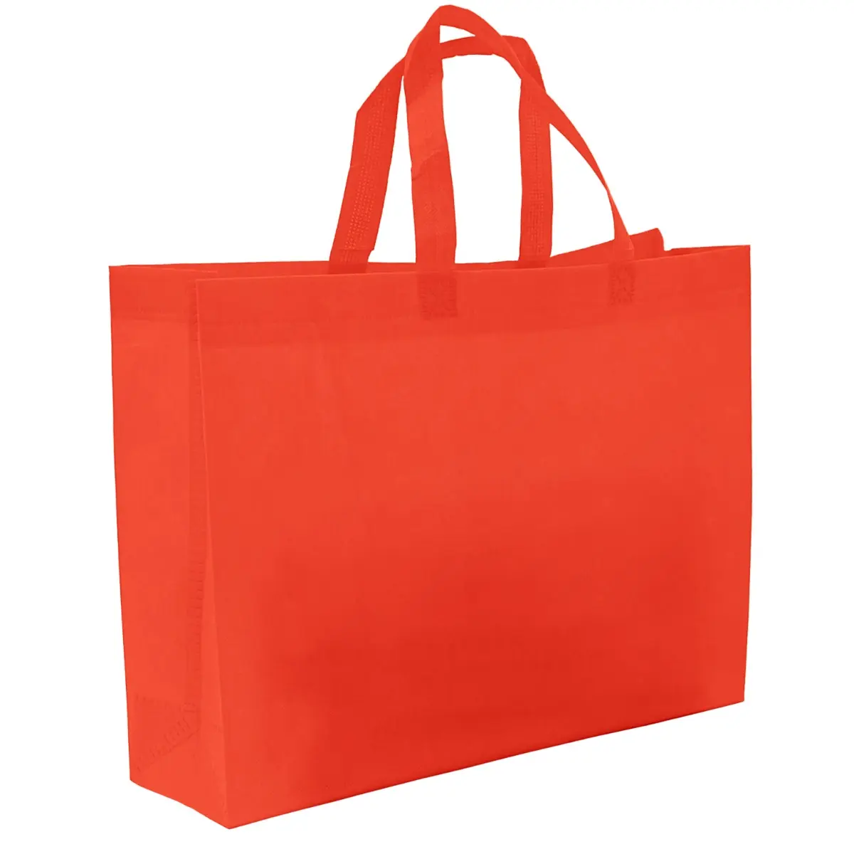 [B800- Red] Non-Woven Shopping Bag Grocery(15.5 n W x 12in H x 4in D) (Red)