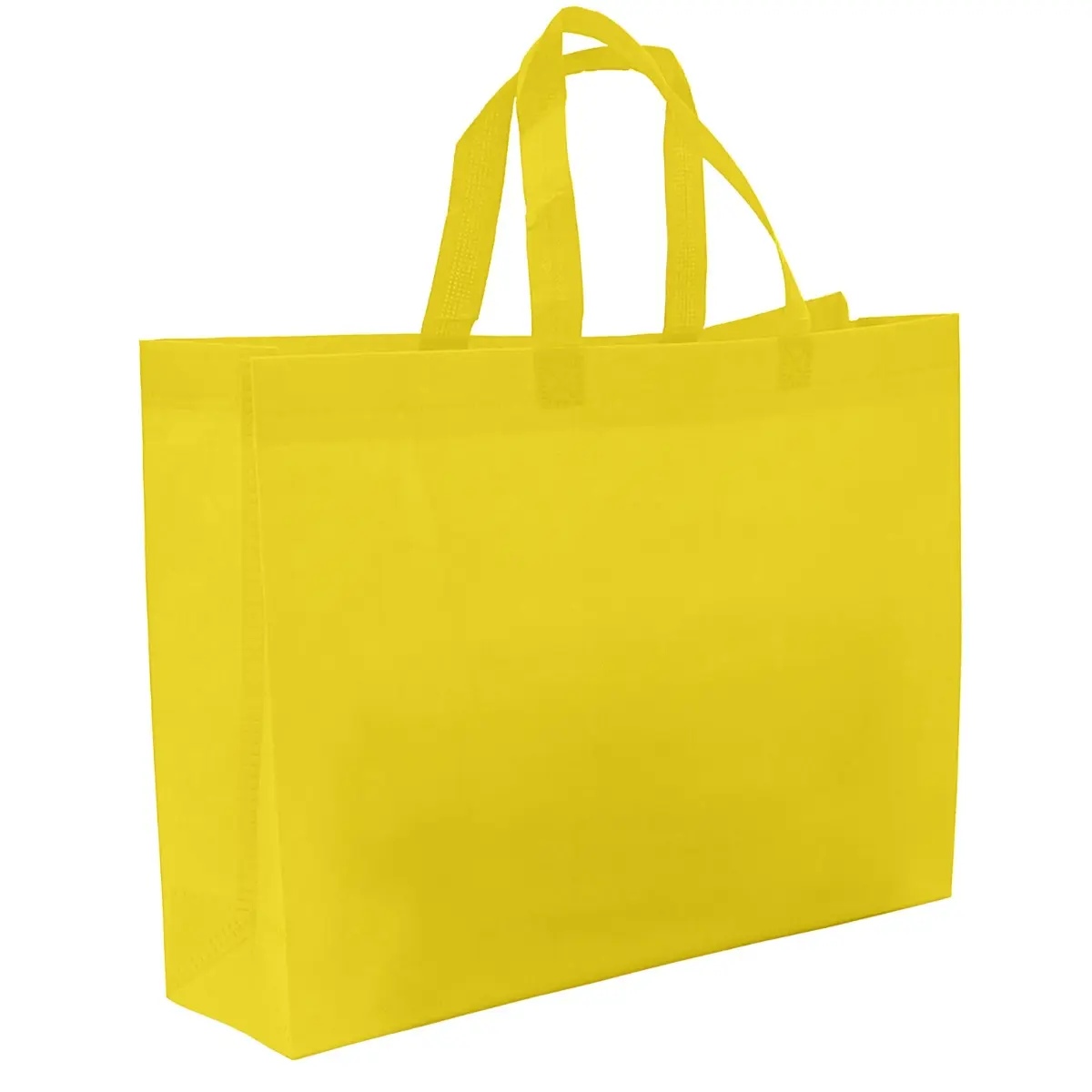 [B800- Yellow] Non-Woven Shopping Bag Grocery(15.5 n W x 12in H x 4in D) (Yellow)