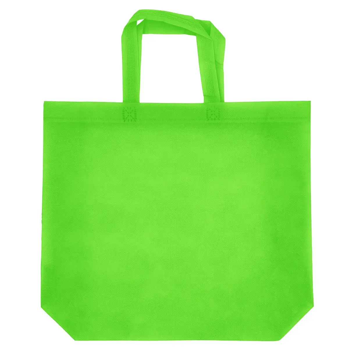 [B801- APGRN] Non-Woven Juliet Grocery Tote Bag  - 3D (18" x 14" x 5") (Apple Green)