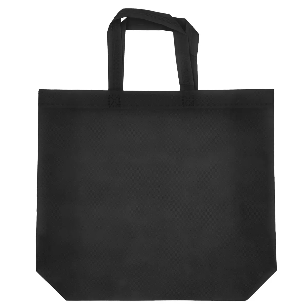 [B801- Black] Non-Woven Juliet Grocery Tote Bag  - 3D (18" x 14" x 5") (Black)
