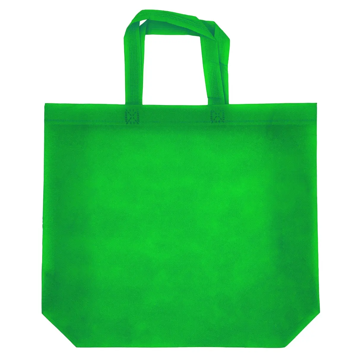 [B801- Green] Non-Woven Juliet Grocery Tote Bag  - 3D (18" x 14" x 5") (Green)
