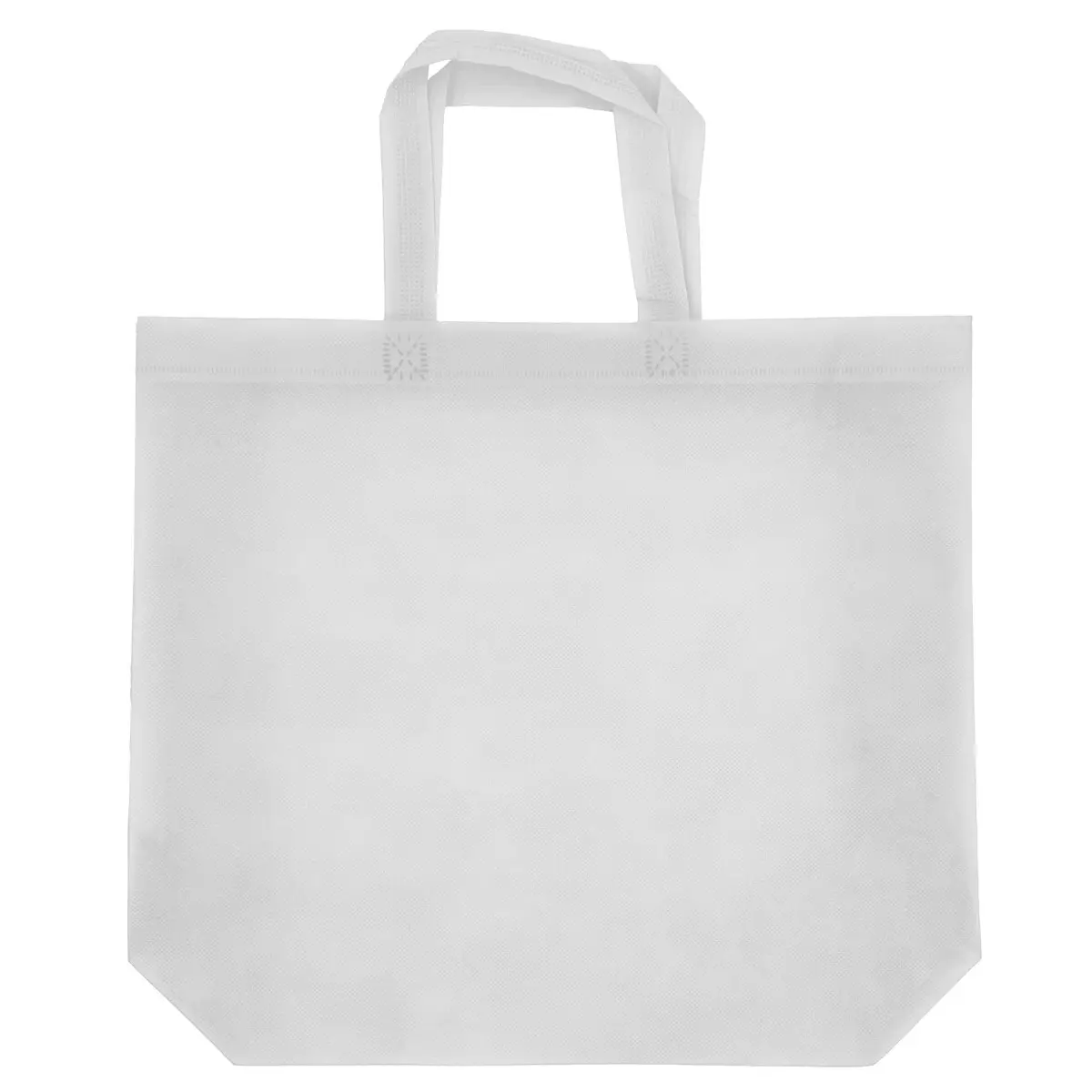 [B801- White] Non-Woven Juliet Grocery Tote Bag  - 3D (18" x 14" x 5") (White)