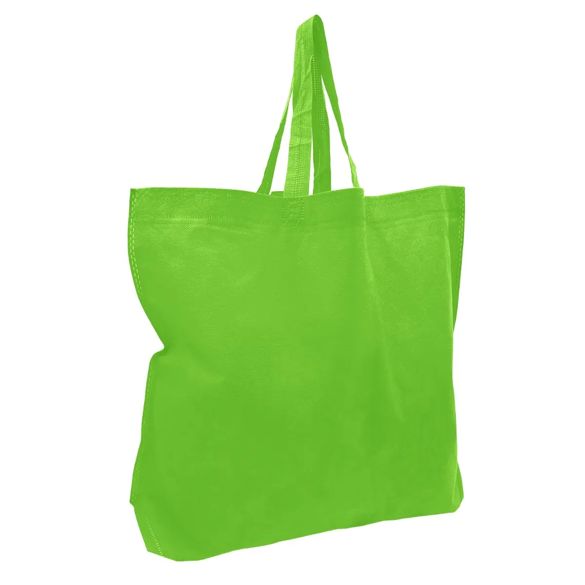 [B802- APGRN] Non-Woven Bag - Slant Lily Bag (18" x 14" x 4") (Apple Green)