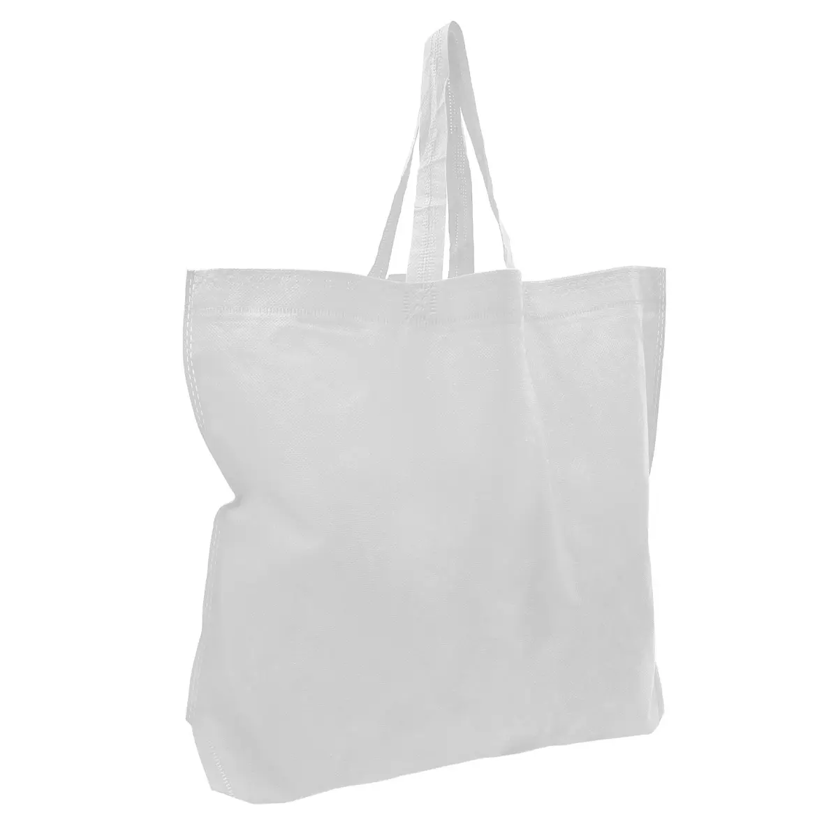 [B802- White] Non-Woven Bag - Slant Lily Bag (18" x 14" x 4") (White)