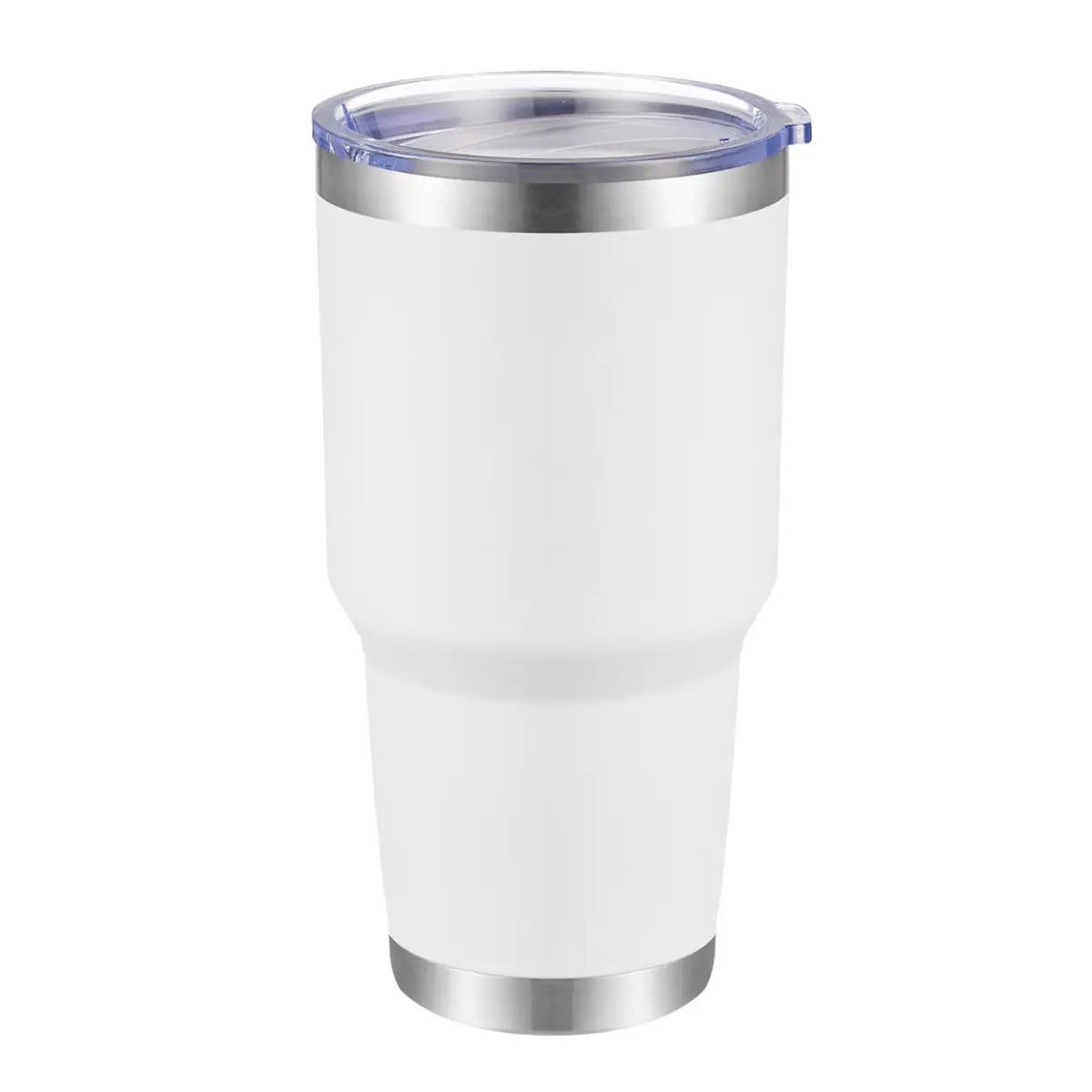 [CN-01- White] 30oz  Texaco Stainless Steel Vacuum Tumbler With Lids (White)