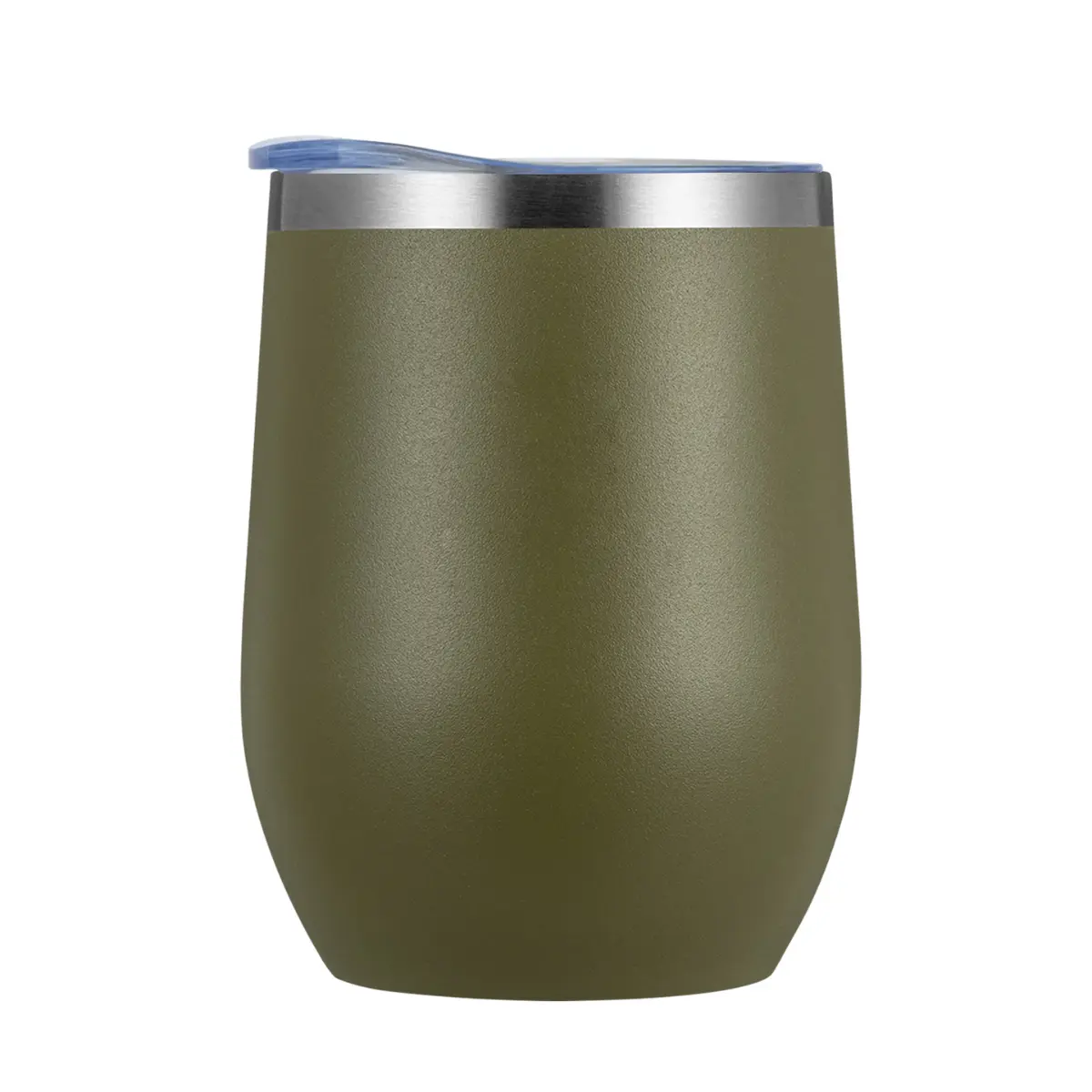 [CN-19- Army Green] Yelnats 12oz Wine Tumbler Vacuum Stainless Steel Mug (Army Green)