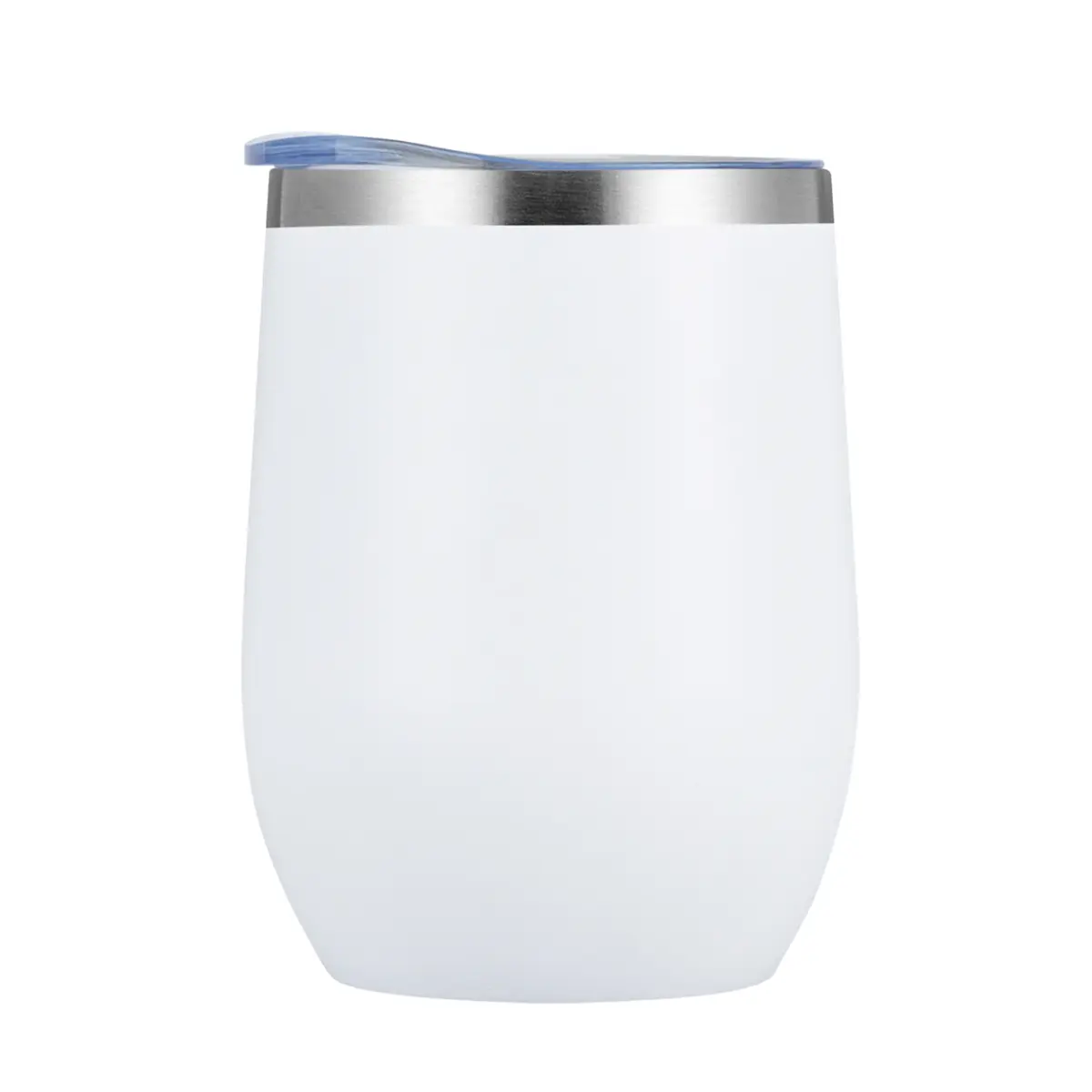[CN-19- White] Yelnats 12oz Wine Tumbler Vacuum Stainless Steel Mug (White)