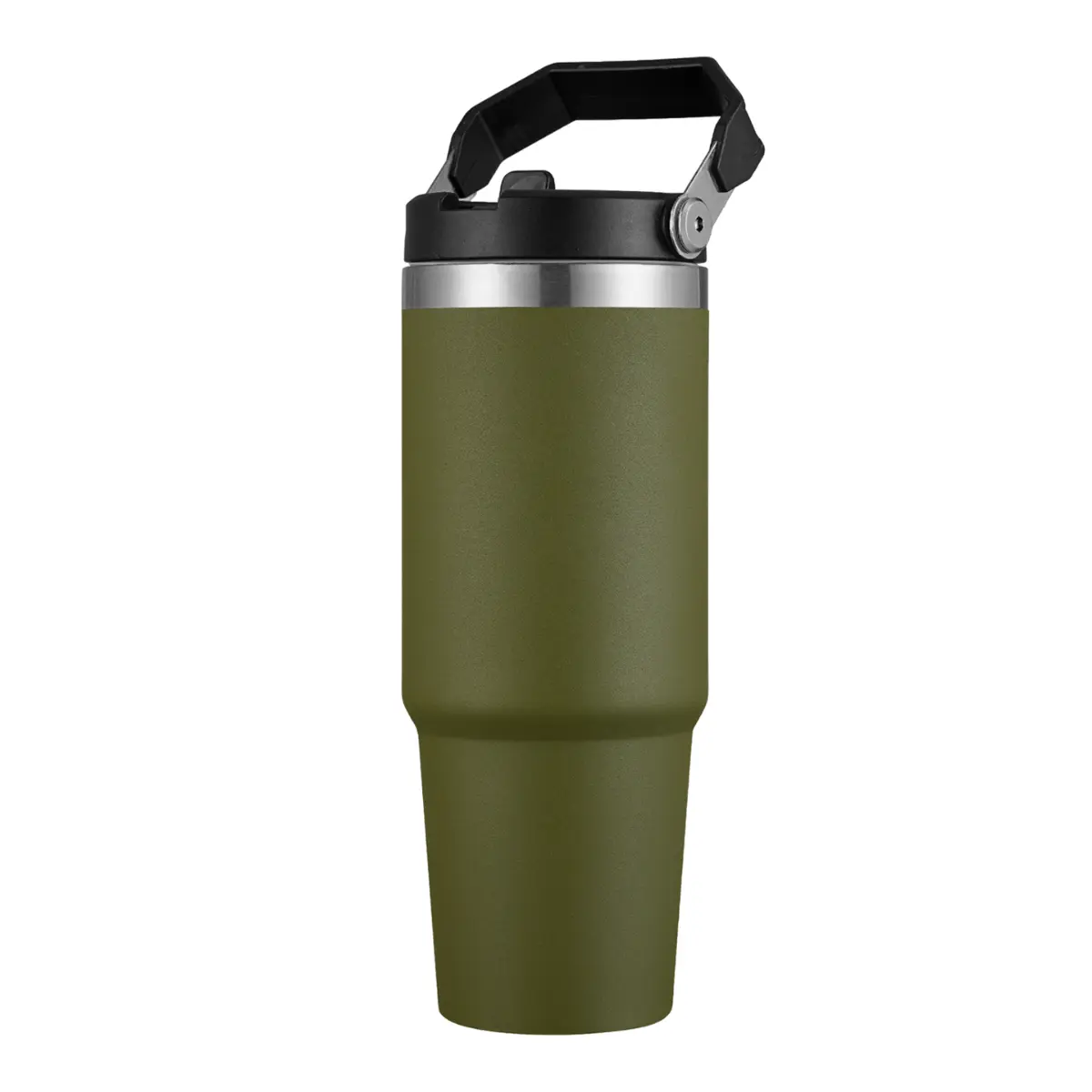 [CN-81- Army Green] 30oz Mamooth Double Wall Stainless Steel Tumbler with Handle (Army Green)