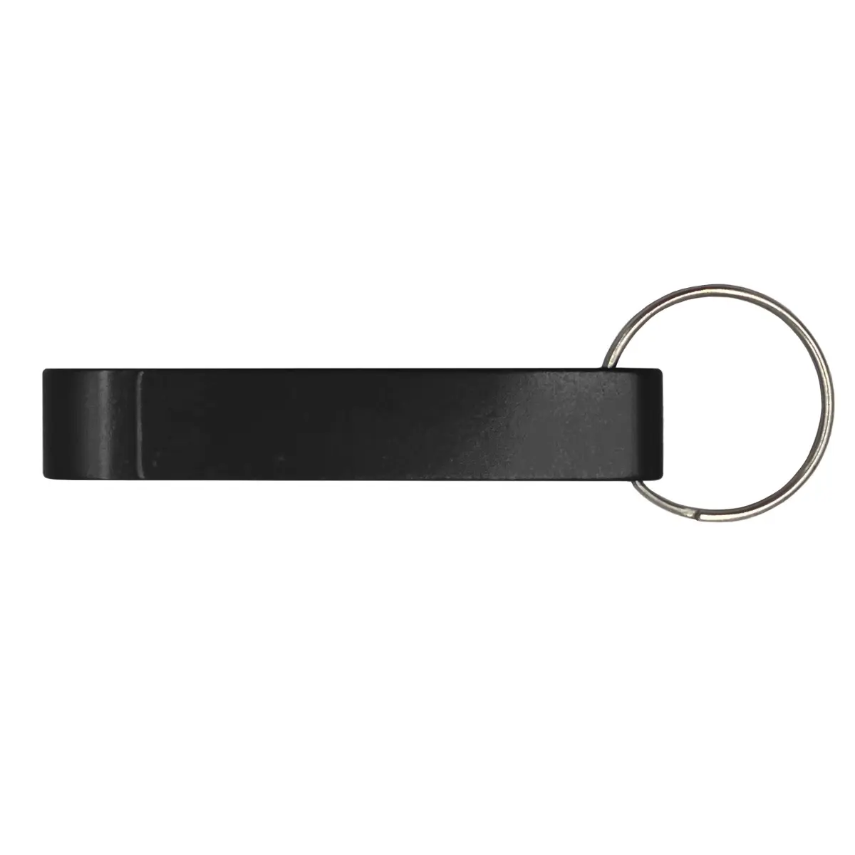 [CU-06- Black] Aluminum Bottle Opener with Key Chain (Black)