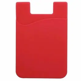 [GJTP-5885- Red] Sleek Silicone Smartphone Mobile Wallet (Red)