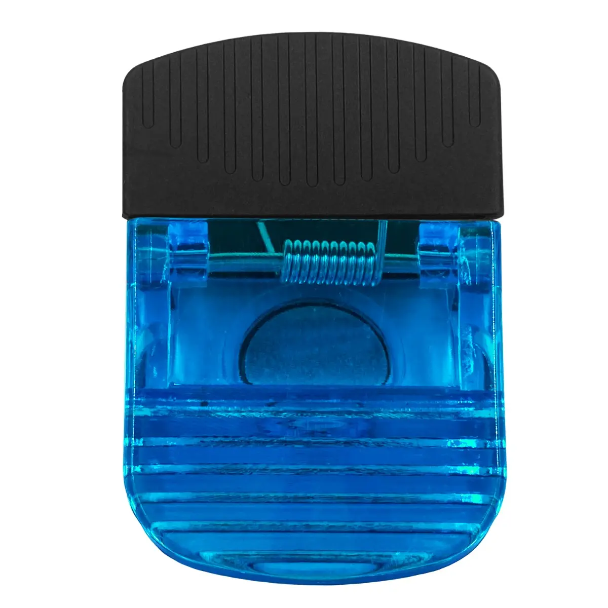 [J-01- Transparent Light Blue] Clip It Good: Hilariously Printed Wide Rectangle Clips (Transparent Light Blue)