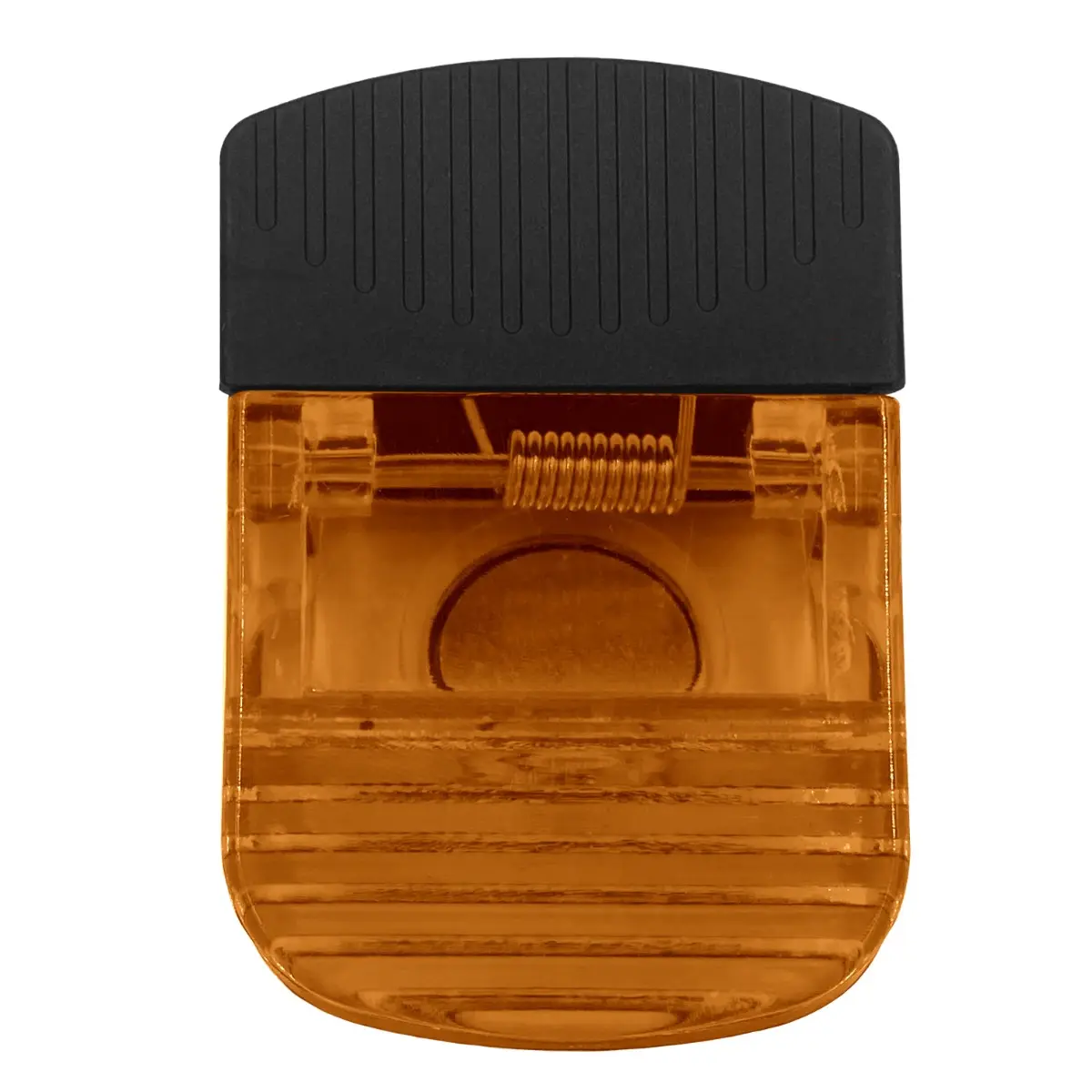 [J-01- Transparent Orange] Clip It Good: Hilariously Printed Wide Rectangle Clips (Transparent Orange)