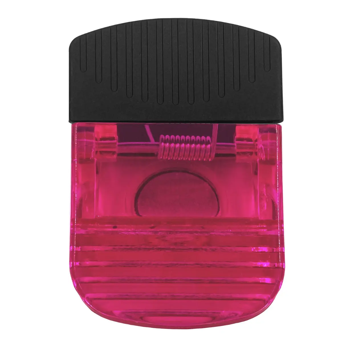 [J-01- Transparent Pink] Clip It Good: Hilariously Printed Wide Rectangle Clips (Transparent Pink)