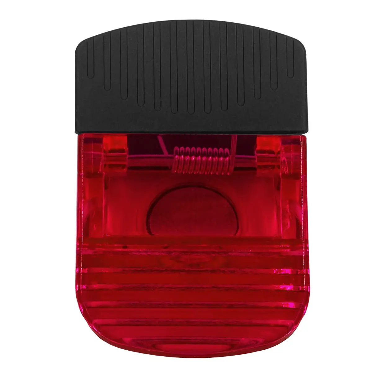 [J-01- Transparent Red] Clip It Good: Hilariously Printed Wide Rectangle Clips (Transparent Red)