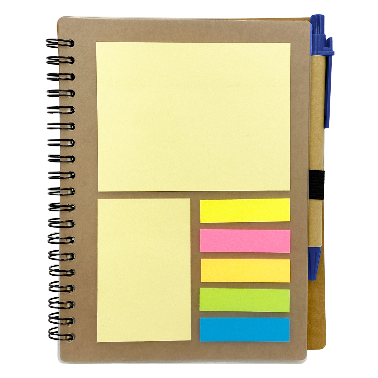 [JD-019- Blue] 5.5" * 7" Eco-Friendly Complete Set Spiral Notebook (Blue)