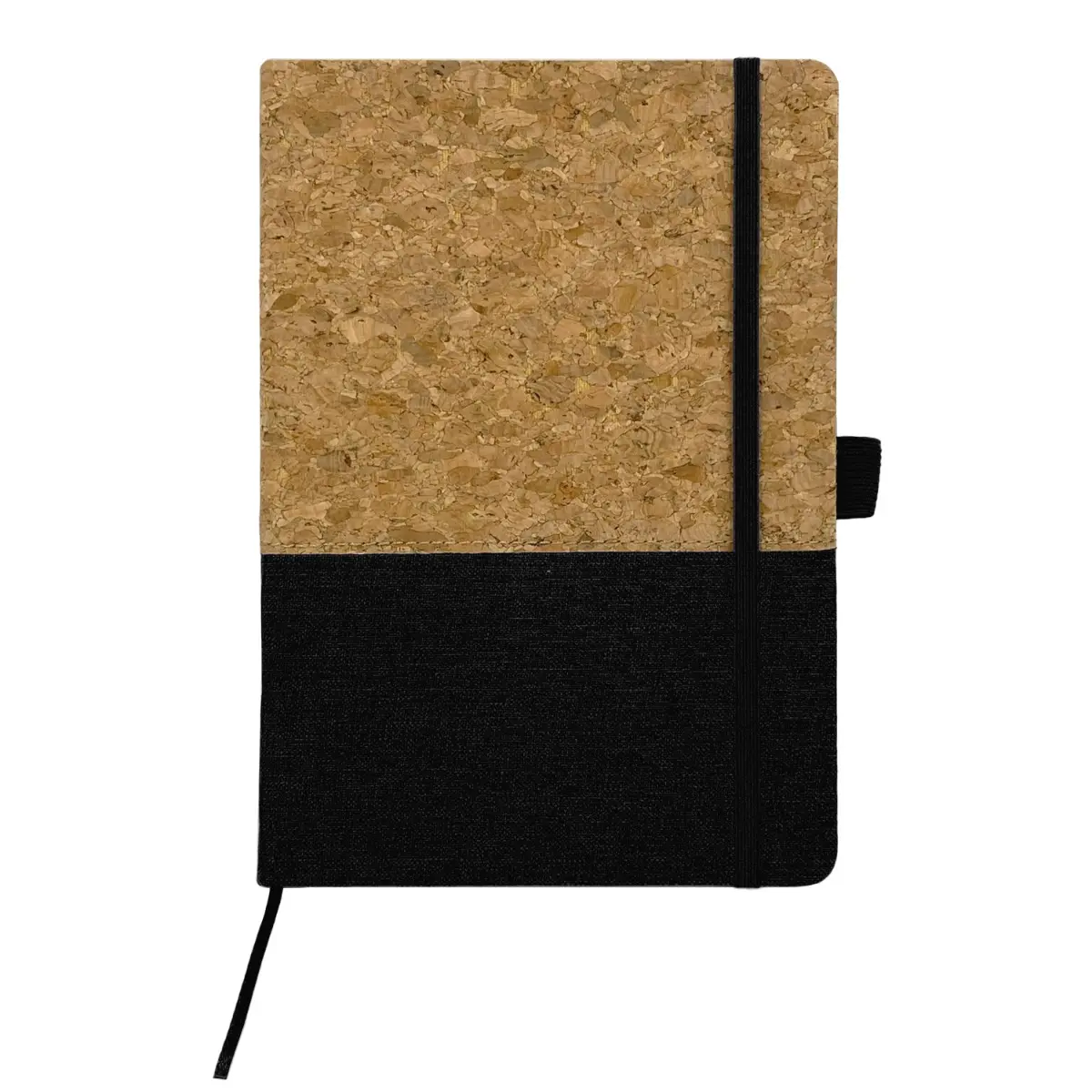 [JD-568- Black] 5.5"*7" Stonebrook Eco Cork Hard Cover Notebook (Black)