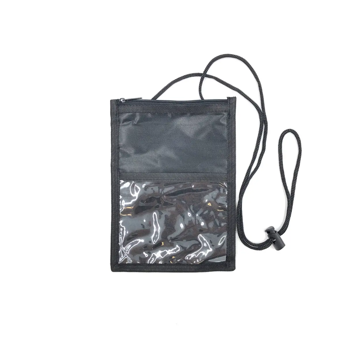 [JYXB-1419- Black] Polyester Badge Holder Trade Show 7.5 inch H* 5.5 inch W (Black)