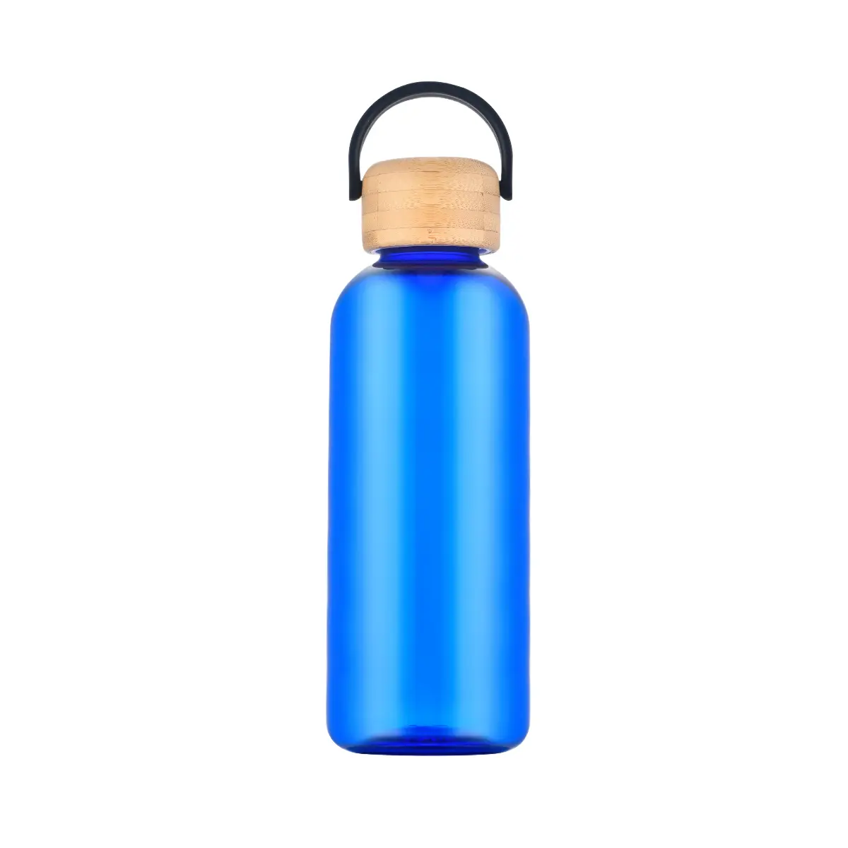 [LS-108- Blue] 21OZ RPET water bottle with bamboo lid (Blue)