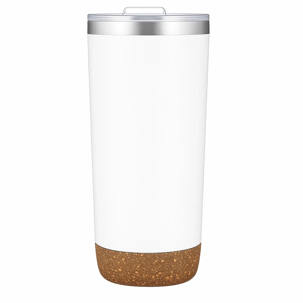 [LS-223- White] 22oz Vacuum Tumbler with Cork Bottom (White)