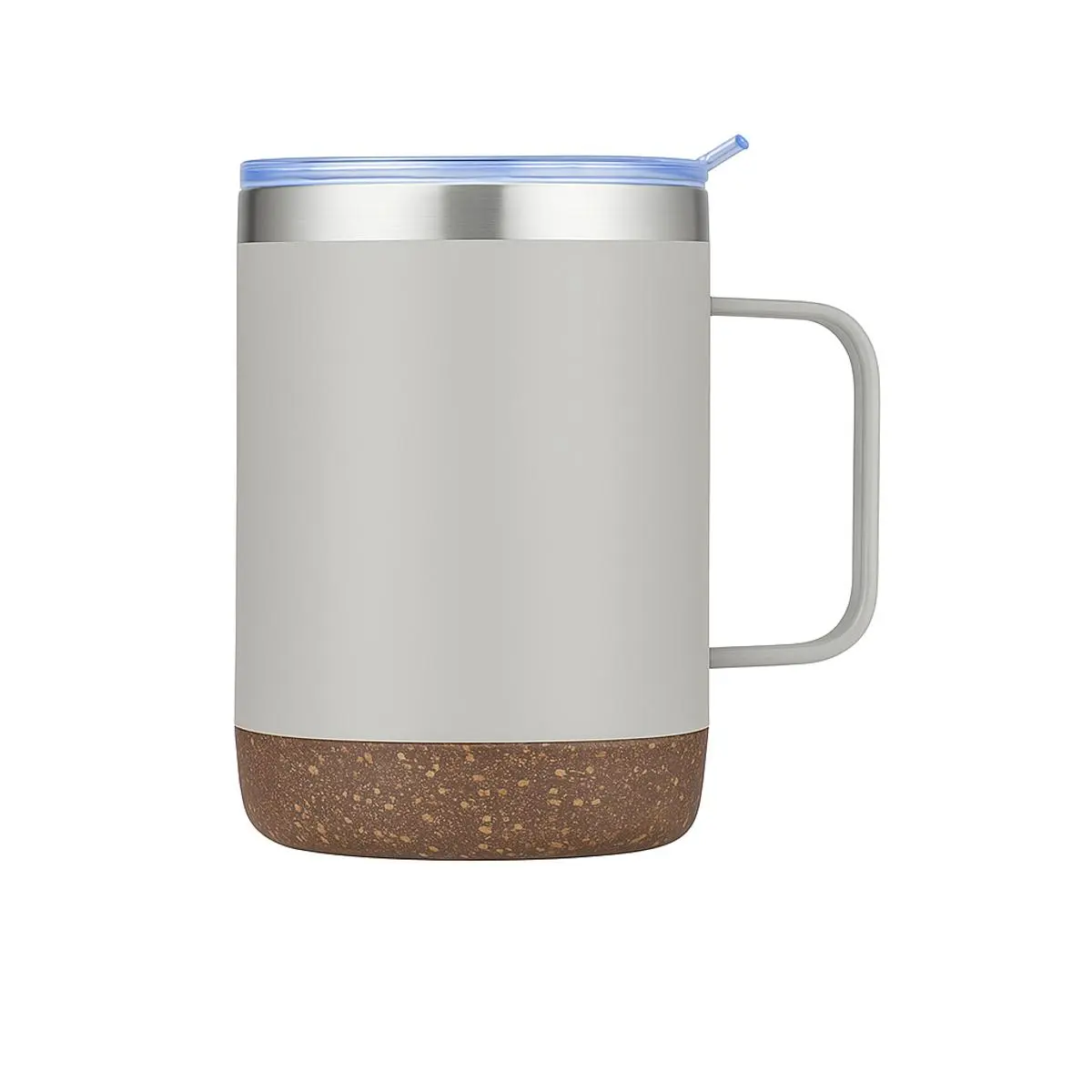 [LS-225- Grey] 12oz Vacuum Mug with Cork Bottom (Grey)