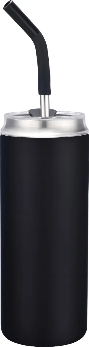 [LS-258- Black] 20oz Vacuum Tumbler with Straw (Black)