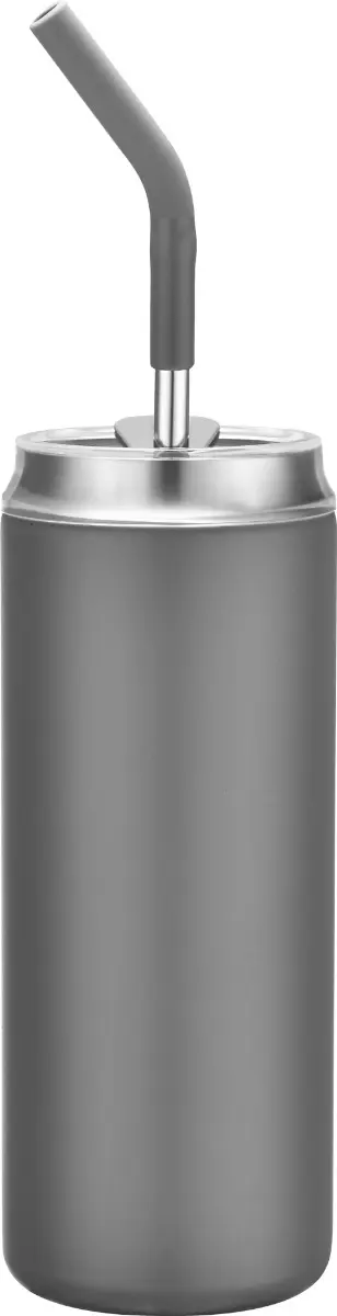[LS-258- Grey] 20oz Vacuum Tumbler with Straw (Grey)