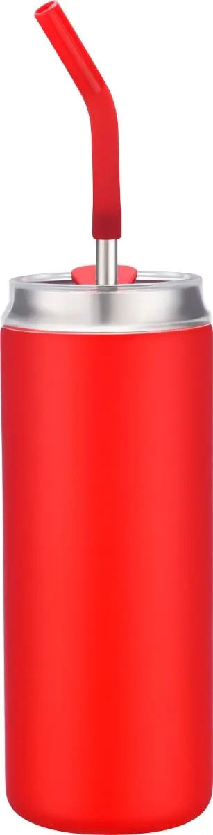 [LS-258- Red] 20oz Vacuum Tumbler with Straw (Red)