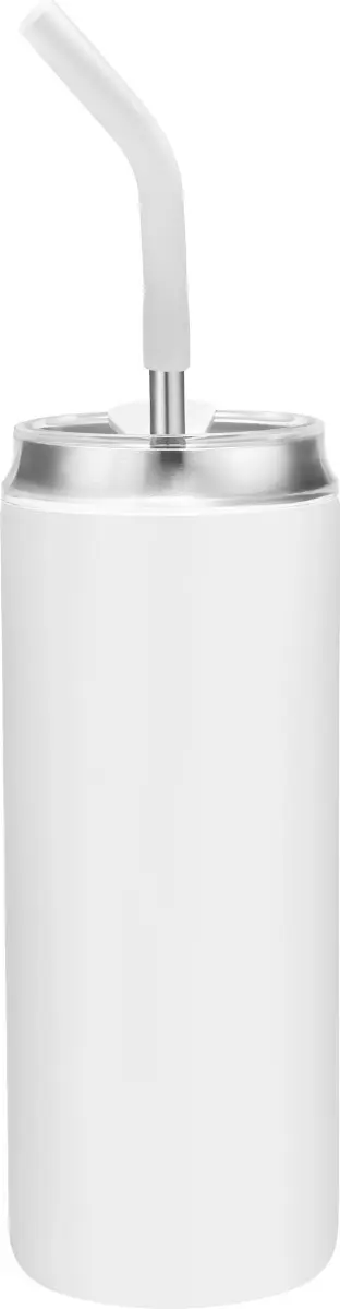 [LS-258- White] 20oz Vacuum Tumbler with Straw (White)