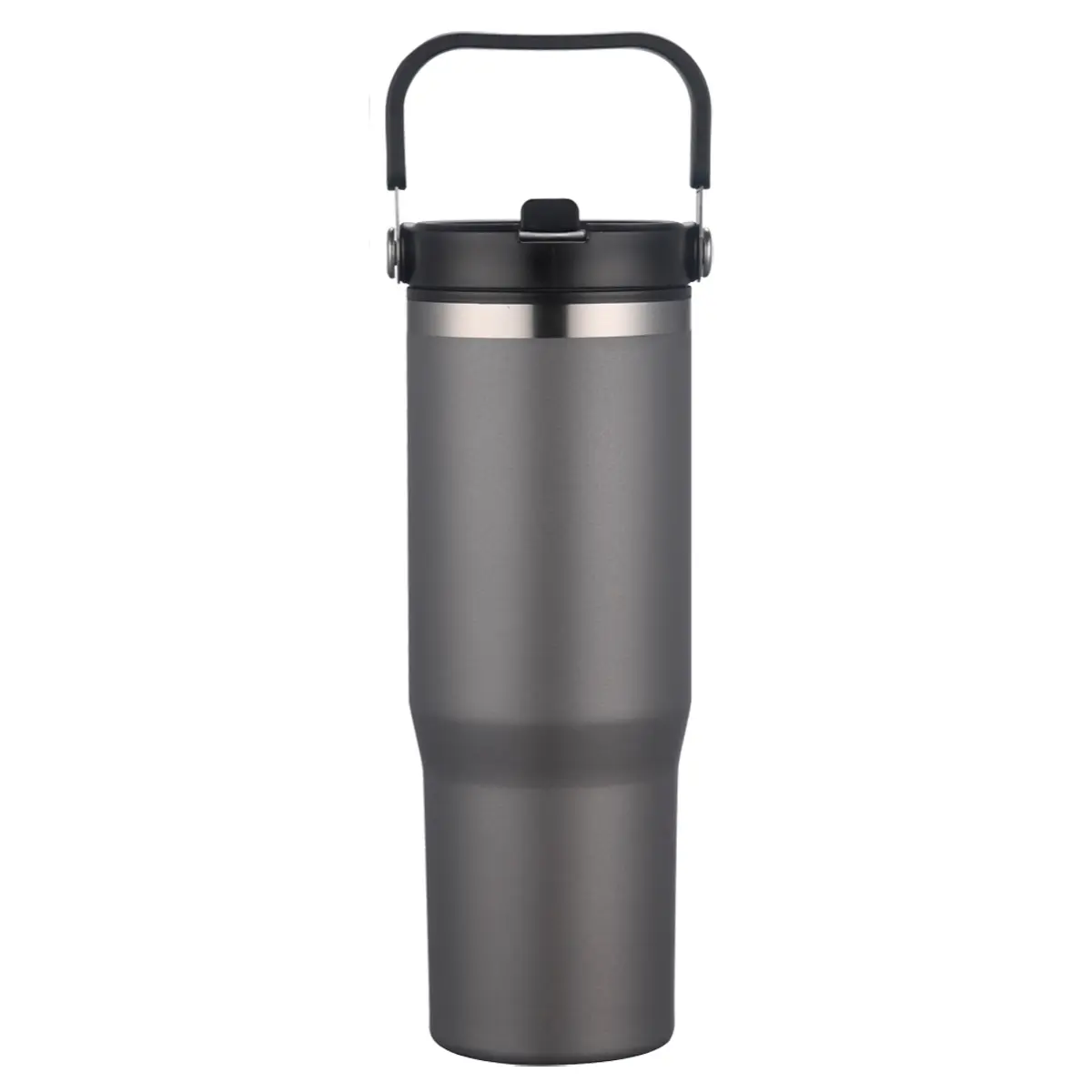 [LS-268- Gray] 30oz Vacuum Travel Mug with Carrier (Gray)