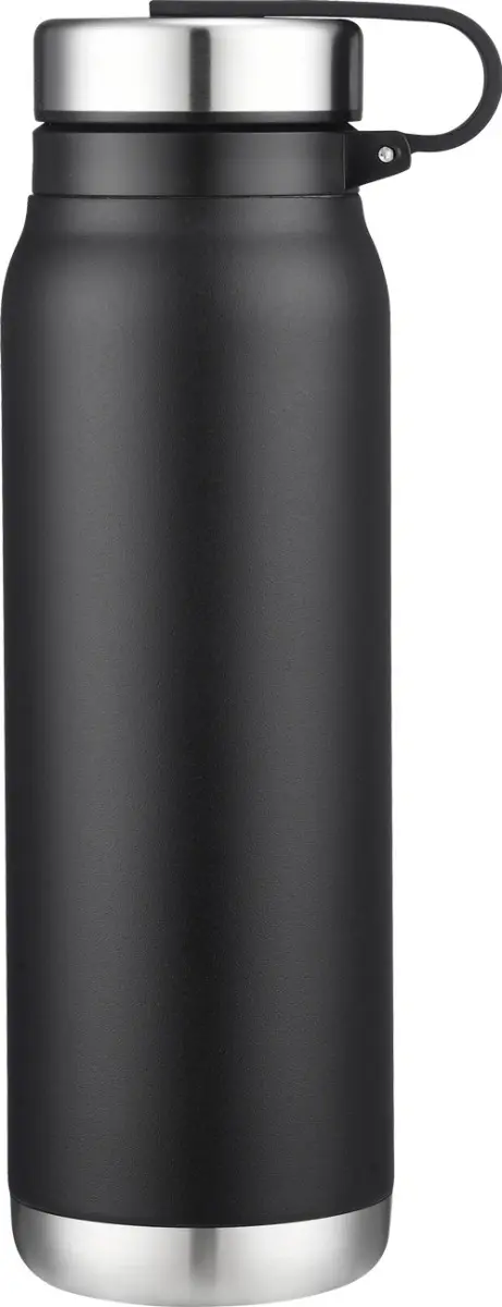 [LS-269- Black] 20oz Vacuum Water Bottle with Removable Stainless Steel Lid (Black)