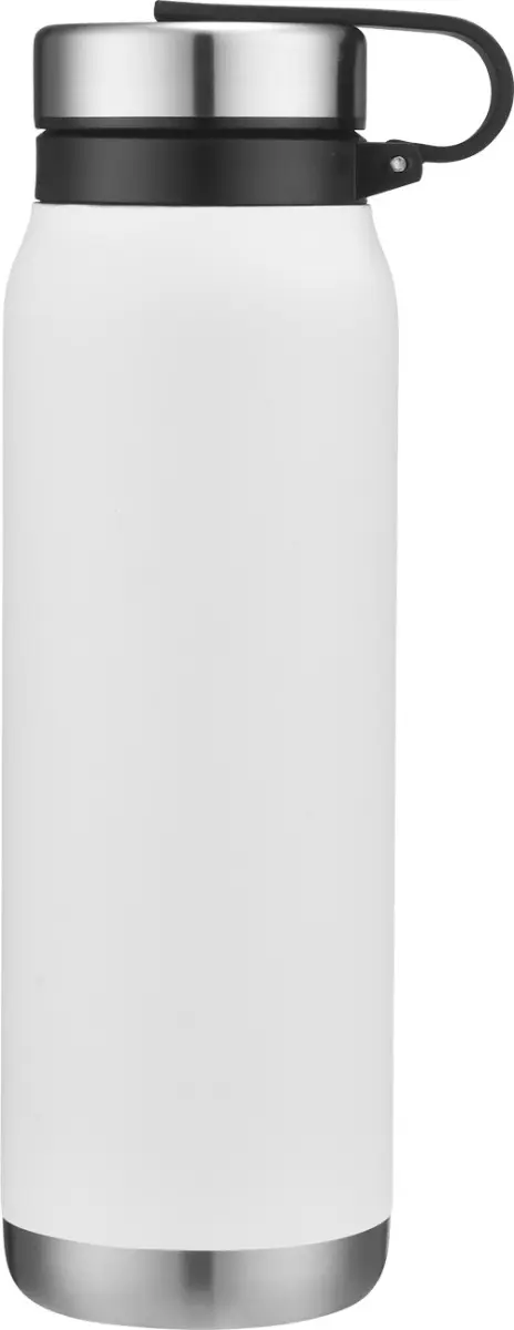[LS-269- White] 20oz Vacuum Water Bottle with Removable Stainless Steel Lid (White)