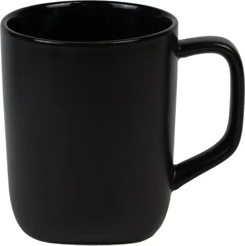 [LS-568- Black] 18OZ 15% RECYCLING CERAMIC MUG WITH TRIANGLE BOTTOM (Black)