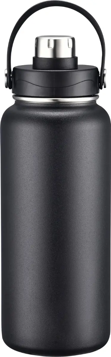 [LS-909- Black] 34oz Vacuum Water Bottle (Black)